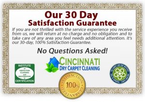 Cincinnati Dry Carpet Cleaning Guarantee